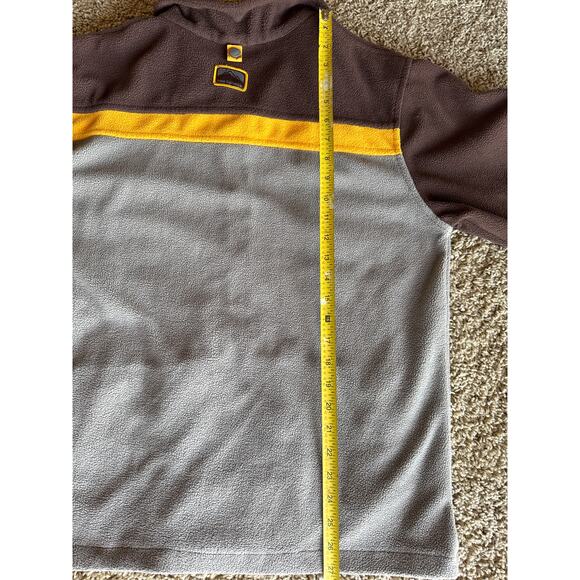 New Balance Winter Sport 18/20 Youth XL Adult M Gray Brown Yellow Fleece Jacket - Picture 7 of 8